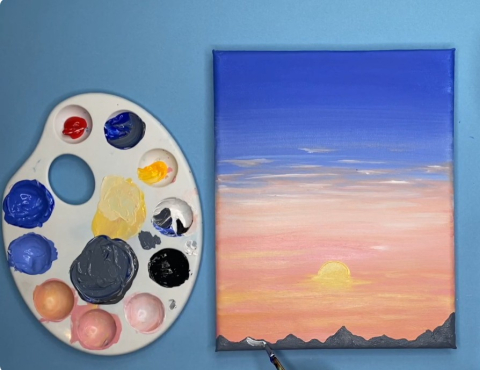 Simple Sunset Painting