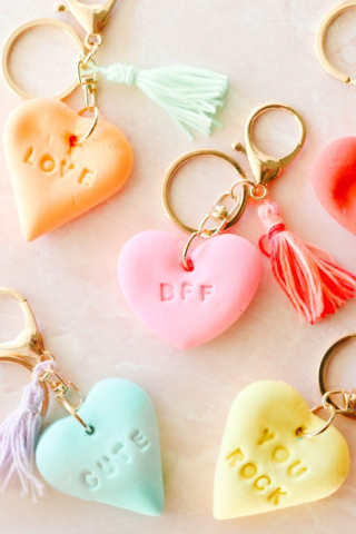 Candy Heart Keychains